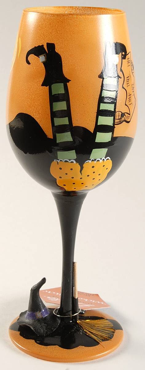 Happy Halloween Wine Glass by Santa Barbara-1