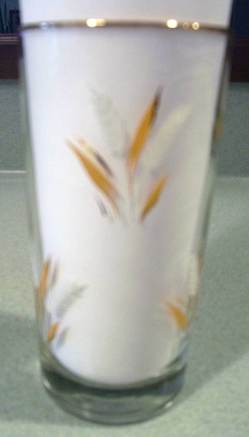 Wheat Sprays (Gold Trim) Beverage by Libbey Glass Company-1