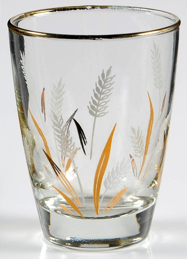 Wheat Sprays (Gold Trim) Juice Glass by Libbey Glass Company-1