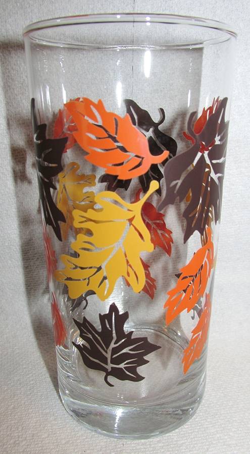 Late Fall Leaf Flat Tumbler by Libbey Glass Company-1