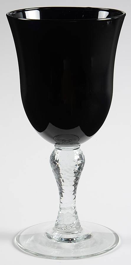 Martello Black Water Goblet by Libbey Glass Company-1
