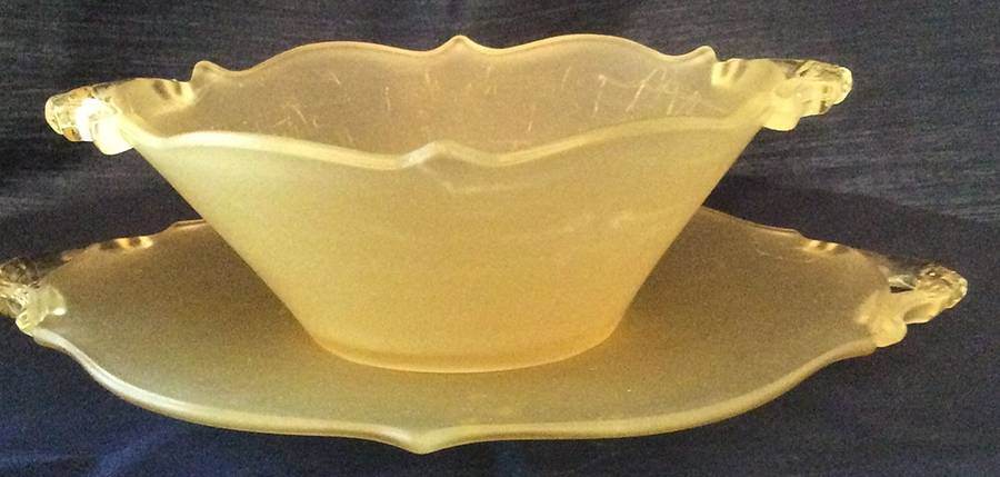 Octagon Topaz (Frosted) Handled Cake Plate by Lancaster-1
