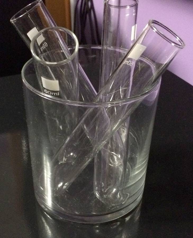 Modern Bar Chemistry (7 Pc) Chiller Set (6 Test Tube Shooters & Chiller by Libbey Glass Company-1