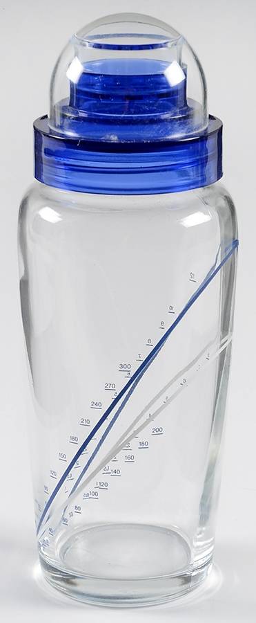 Cocktail Party Blue Shaker & Plastic Lid by Luigi Bormioli-1