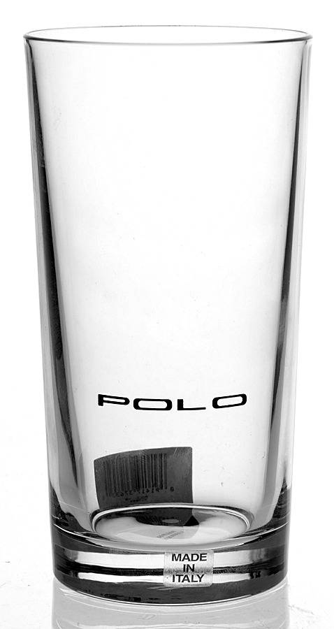 Polo (Silver Letters) Highball Glass by Ralph Lauren Crystal-1