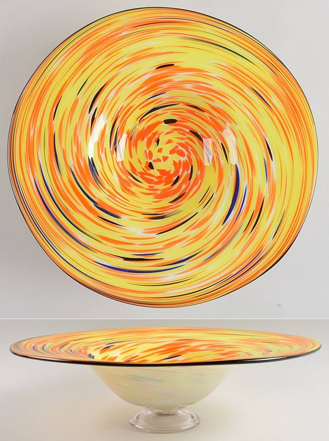 Art Glass Round Compote (Height X Width) by Lenox-1