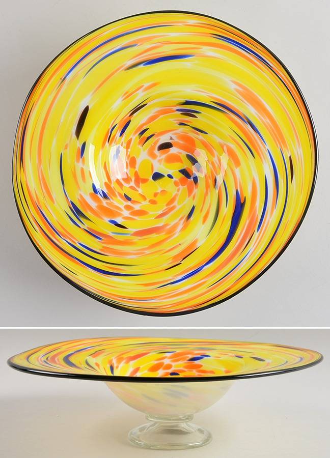 Art Glass Round Compote (Height X Width) by Lenox-1