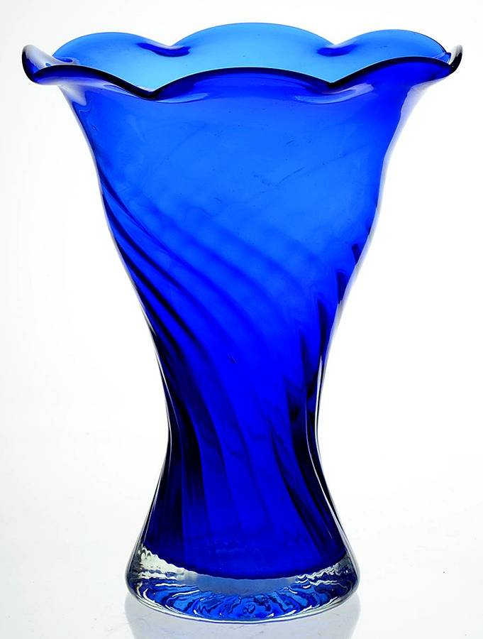 Art Glass 10" Crimped Vase by Lenox-1