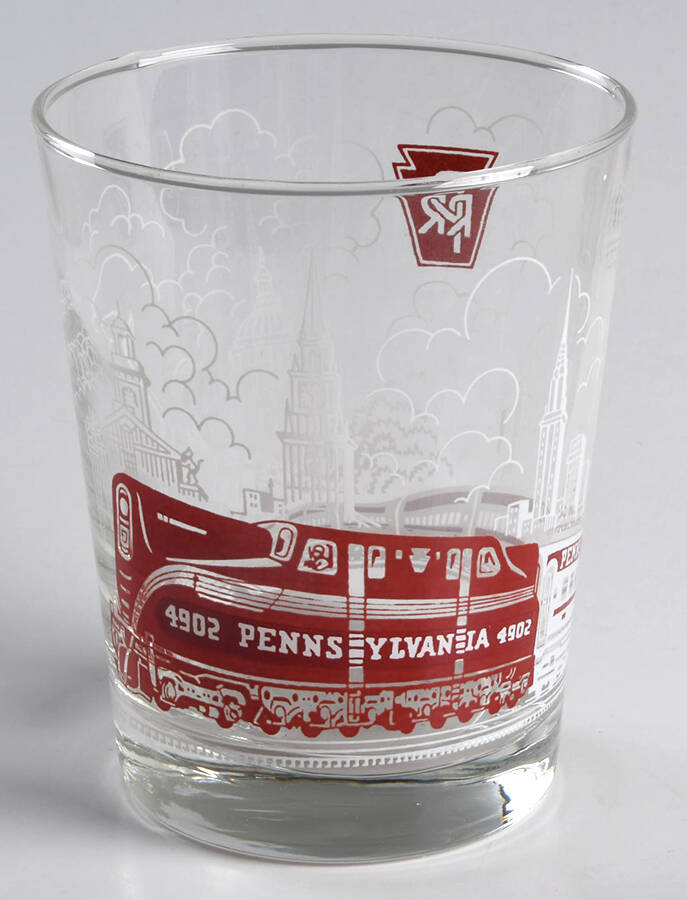 Pennsylvania Railroad 14 Oz Double Old Fashioned by Libbey Glass Company-1