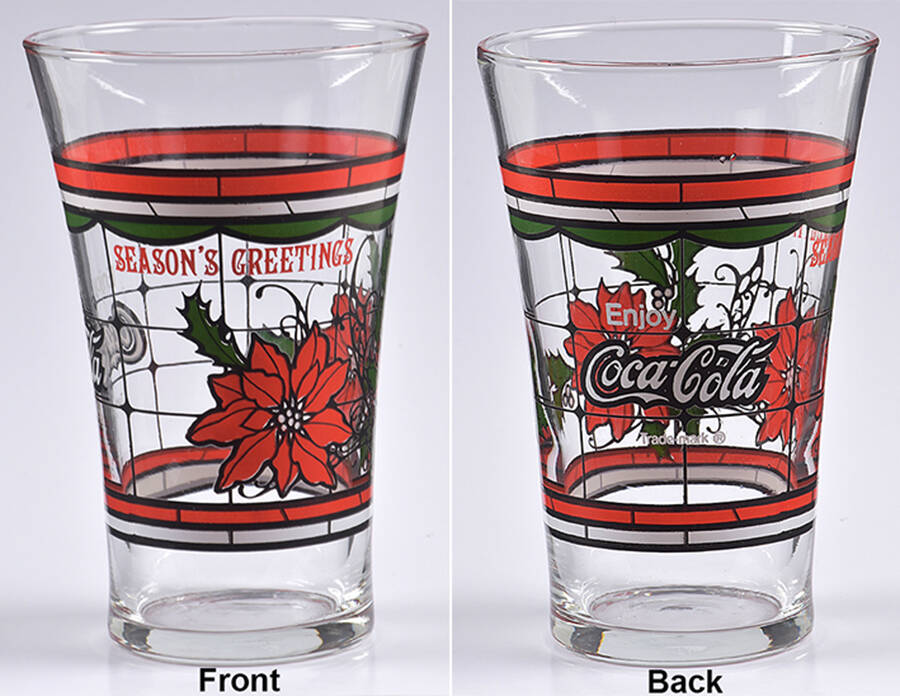 Coca-Cola (Window Pane) 16 Oz Flat Tumbler by Libbey Glass Company-1