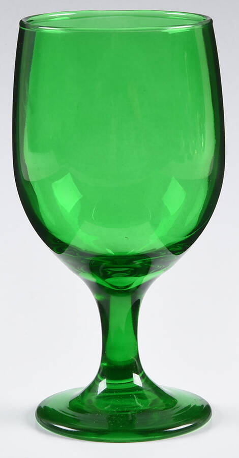 Embassy Green Water Goblet by Libbey Glass Company-1