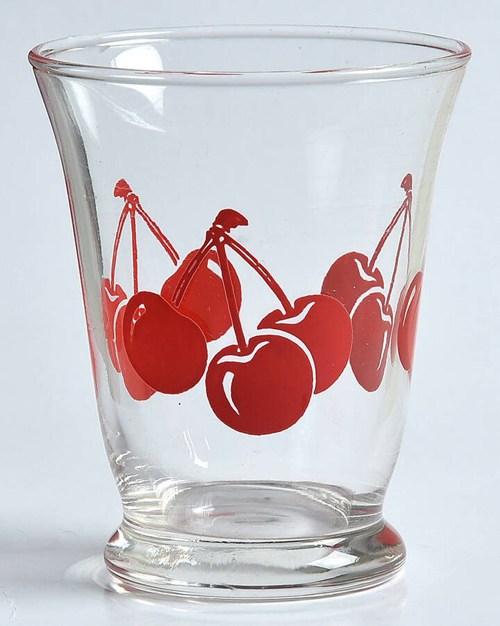 Red Cherries Oyster or Fruit Cocktail by Libbey Glass Company-1