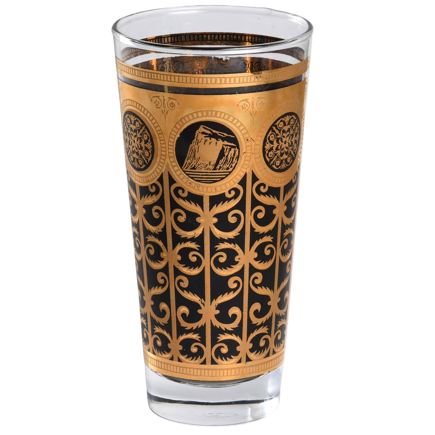 Rock of Gibralter (Prudential) 16 Oz Flat Tumbler by Libbey Glass Company-1