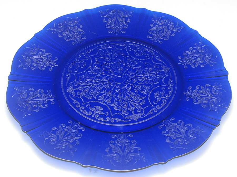 American Sweetheart Blue 15" Service Plate by MacBeth-Evans-1