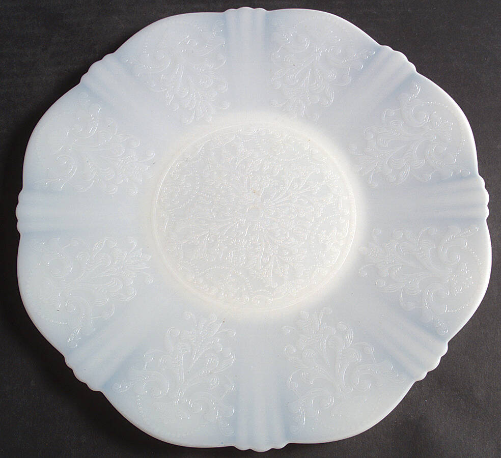 American Sweetheart Monax (White) 12" Salver Plate by MacBeth-Evans-1