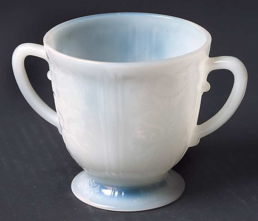 American Sweetheart Monax (White) Footed Open Sugar by MacBeth-Evans-1