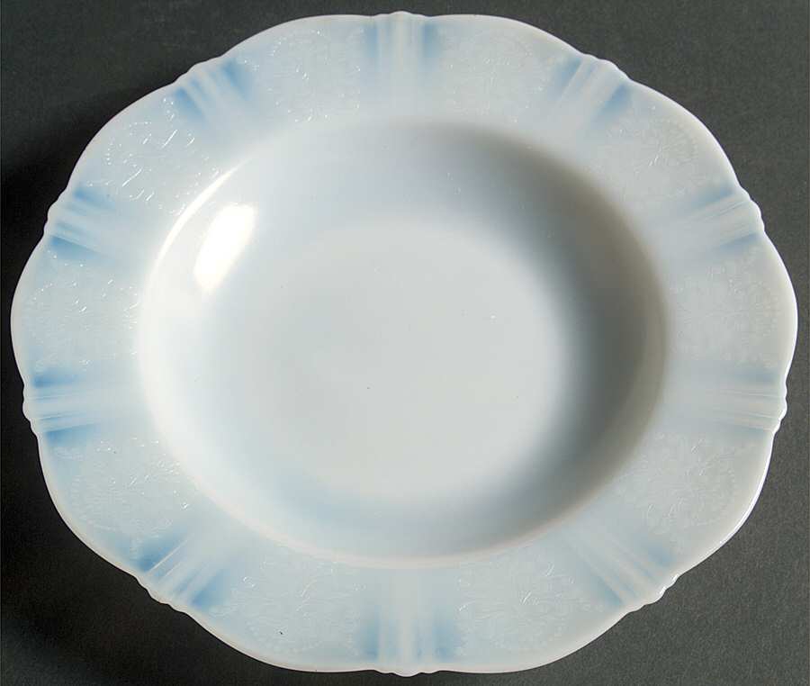 American Sweetheart Monax (White) Rim Soup Bowl by MacBeth-Evans-1