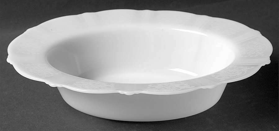 American Sweetheart Monax (White) Oval Bowl by MacBeth-Evans-1