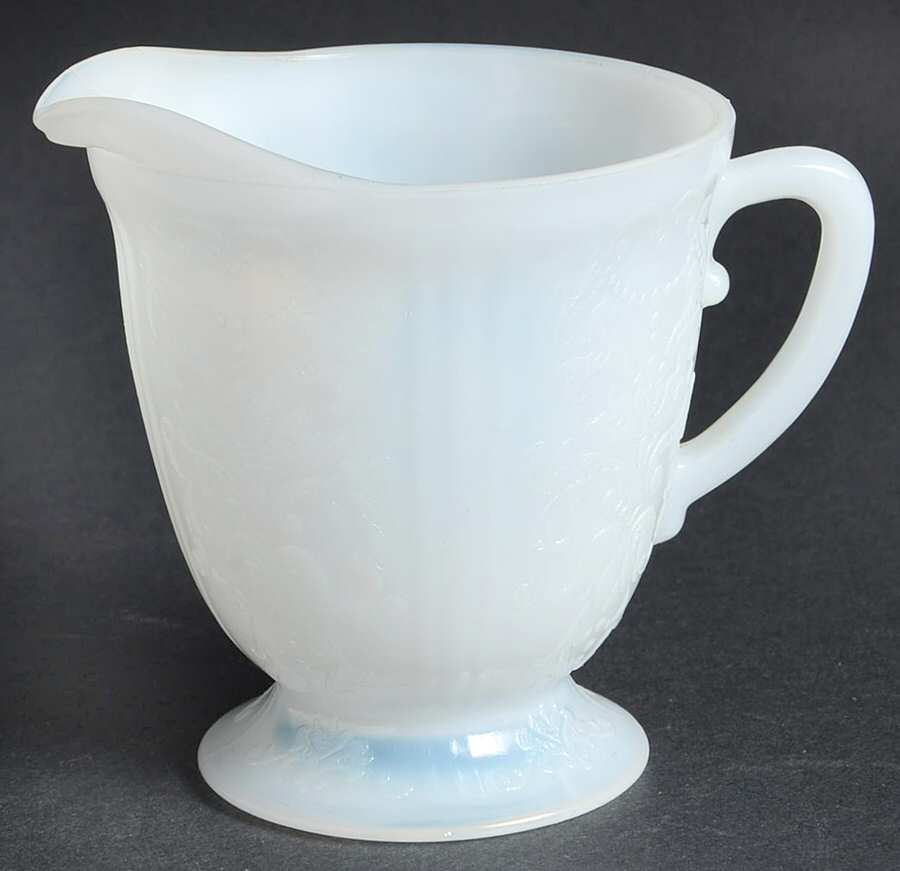 American Sweetheart Monax (White) Footed Creamer by MacBeth-Evans-1