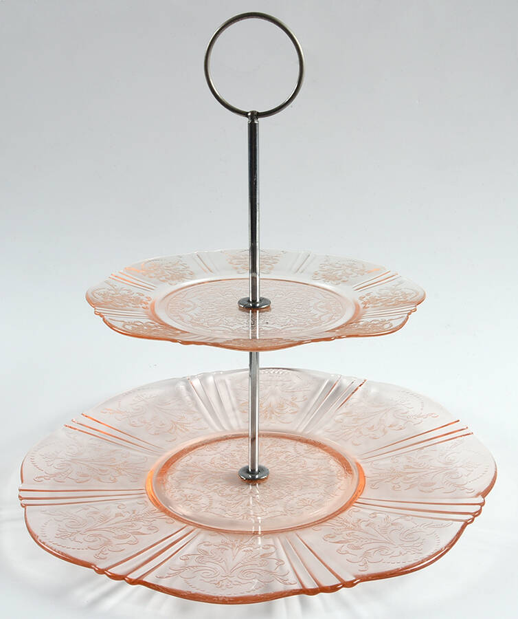 American Sweetheart Pink 2 Tier Tidbit by MacBeth-Evans-1