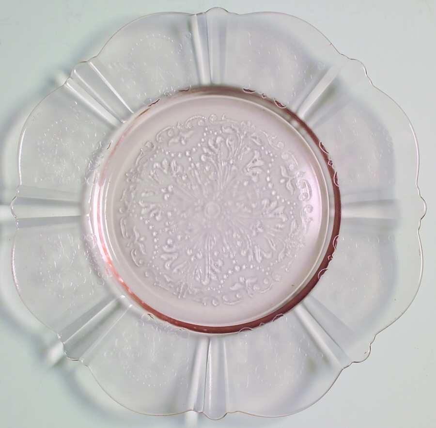 American Sweetheart Pink Bread & Butter Plate by MacBeth-Evans-1