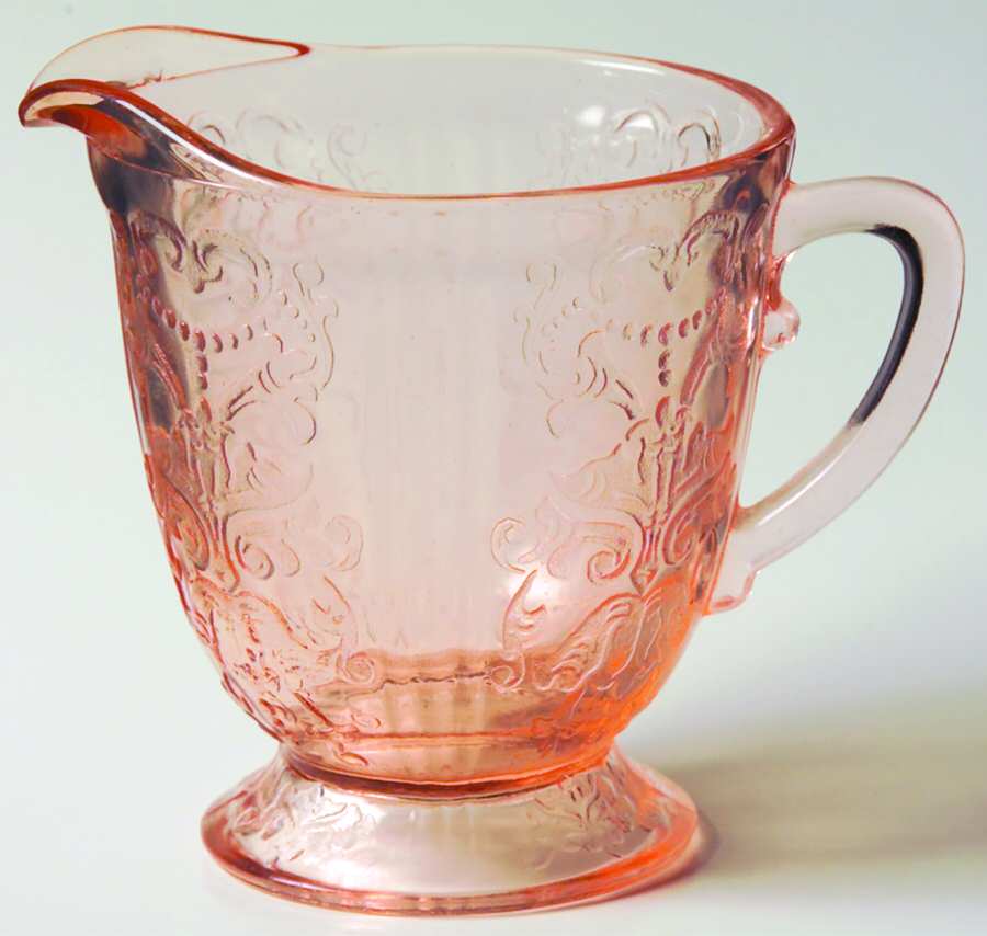 American Sweetheart Pink Footed Creamer by MacBeth-Evans-1