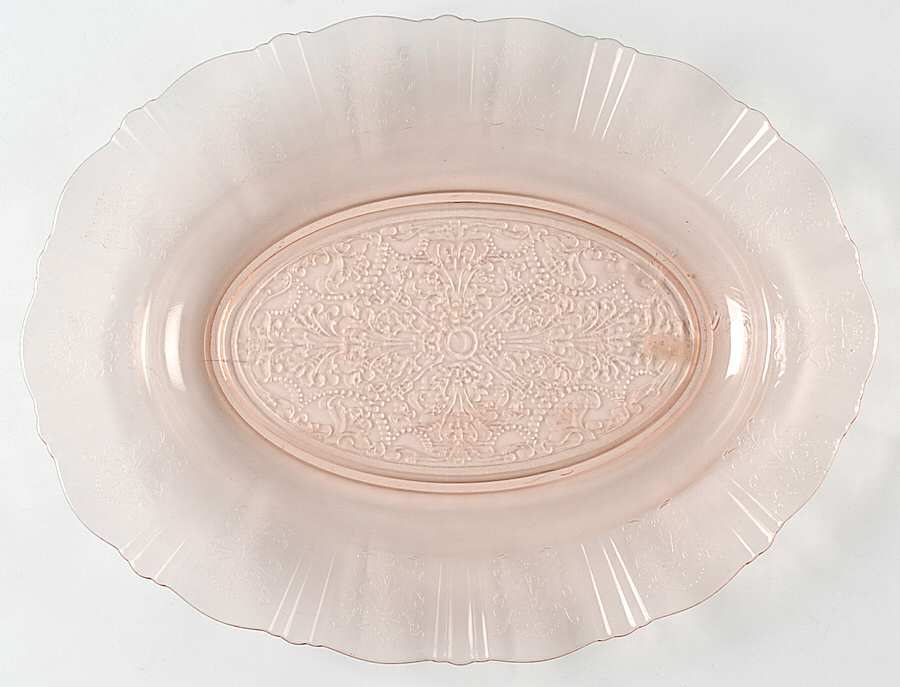 American Sweetheart Pink 13" Oval Platter by MacBeth-Evans-1