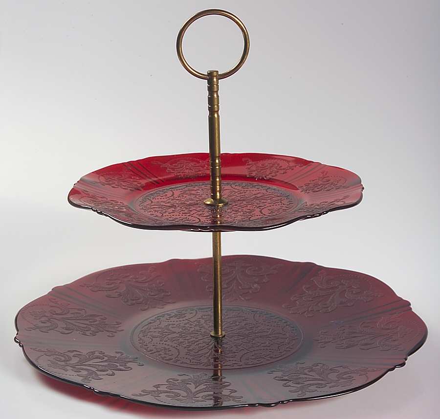 American Sweetheart Red 2 Tier Tidbit by MacBeth-Evans-1