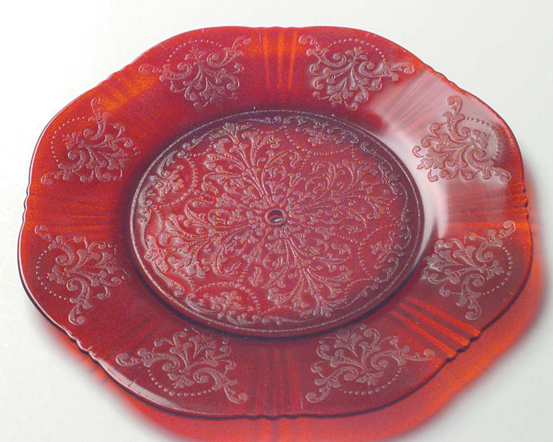 American Sweetheart Red 2 Tier Tid Bit Top Plate Only by MacBeth-Evans-1