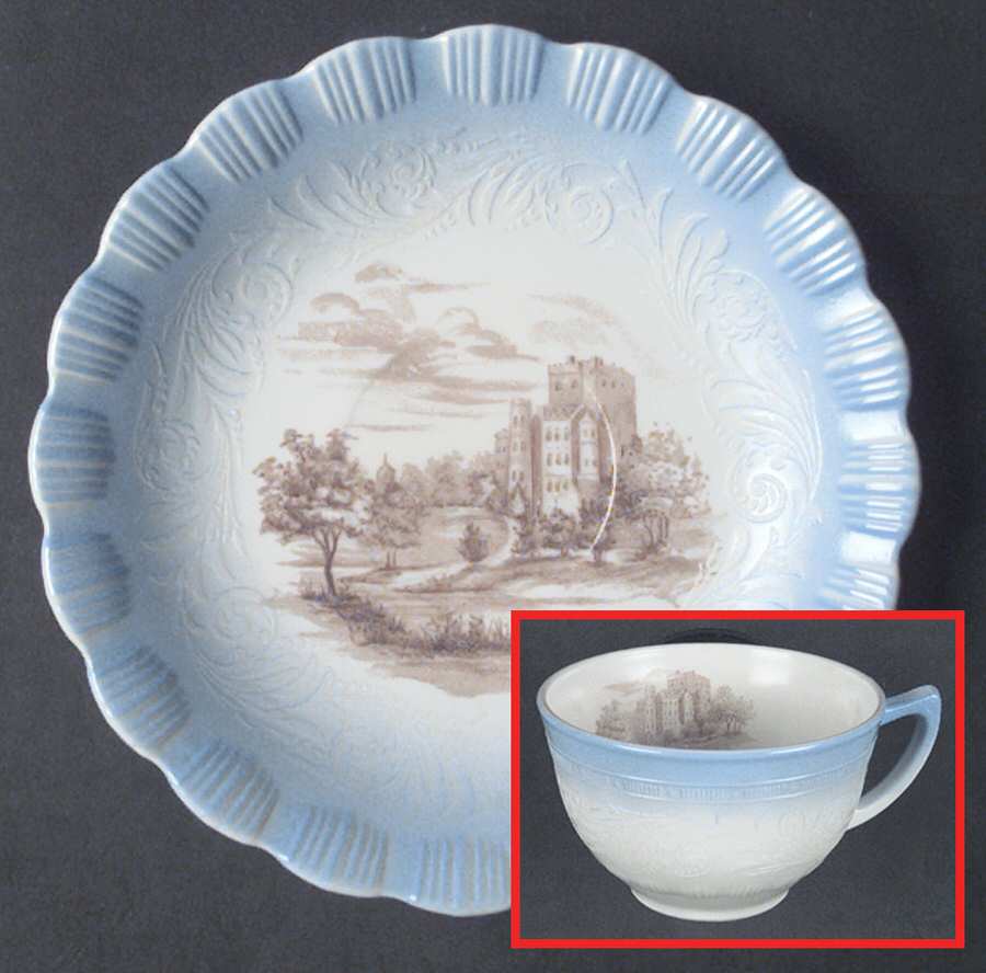 Chinex Classic Castle (Decorated) Cup & Saucer Set by MacBeth-Evans-1