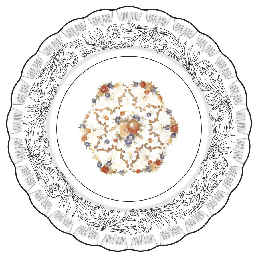 Chinex Classic Flower Dinner Plate by MacBeth-Evans-1
