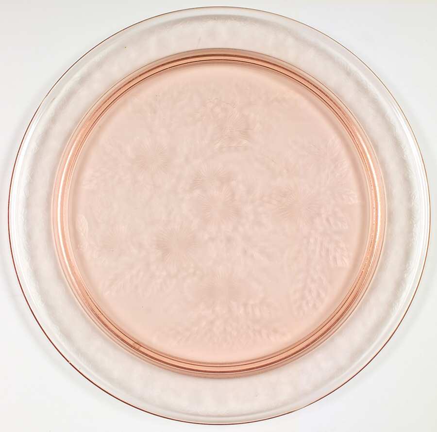 Dogwood Pink 13" Diameter Footed Cake Plate by MacBeth-Evans-1