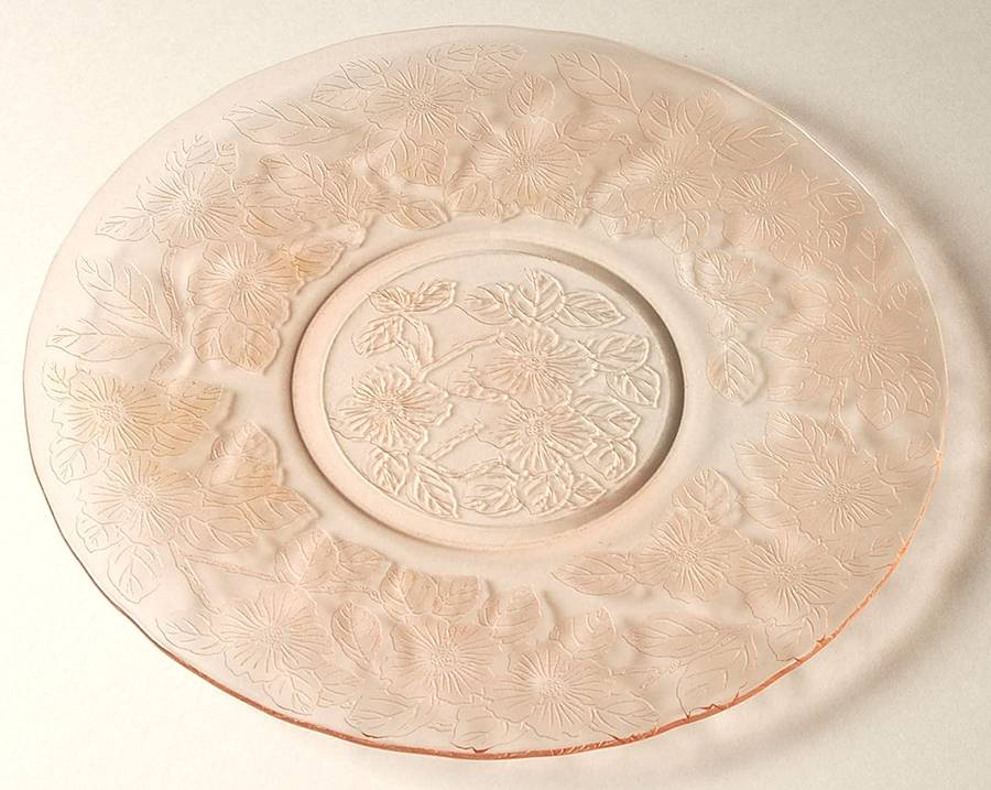 Dogwood Pink 12" Salver Plate by MacBeth-Evans-1