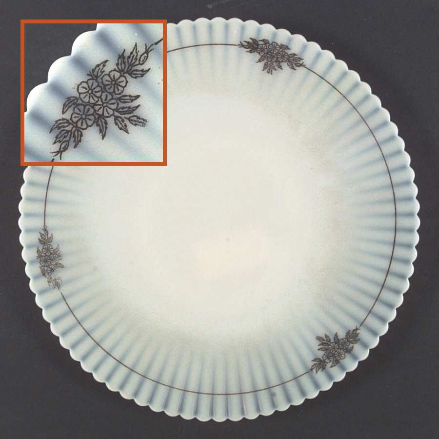 Petalware Cremax with Decal Cake Plate by MacBeth-Evans-1