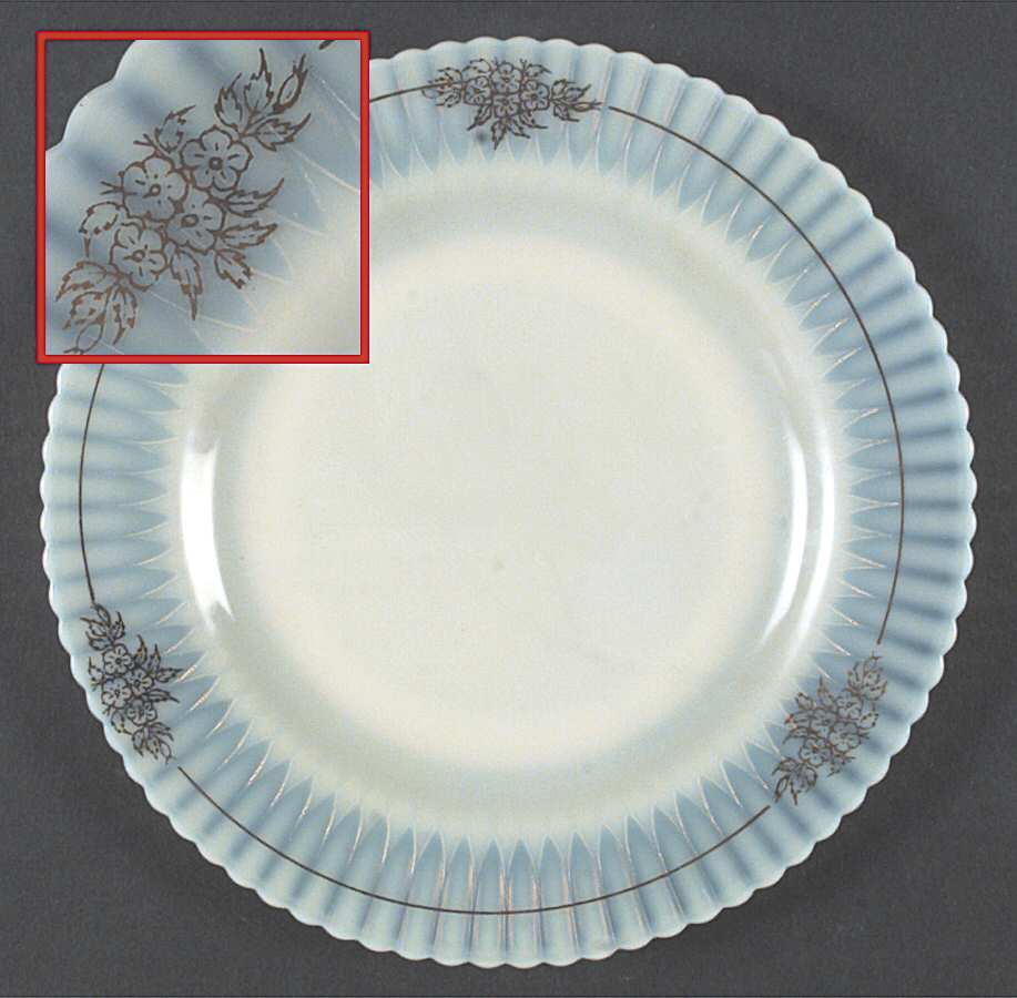 Petalware Cremax with Decal Dinner Plate by MacBeth-Evans-1