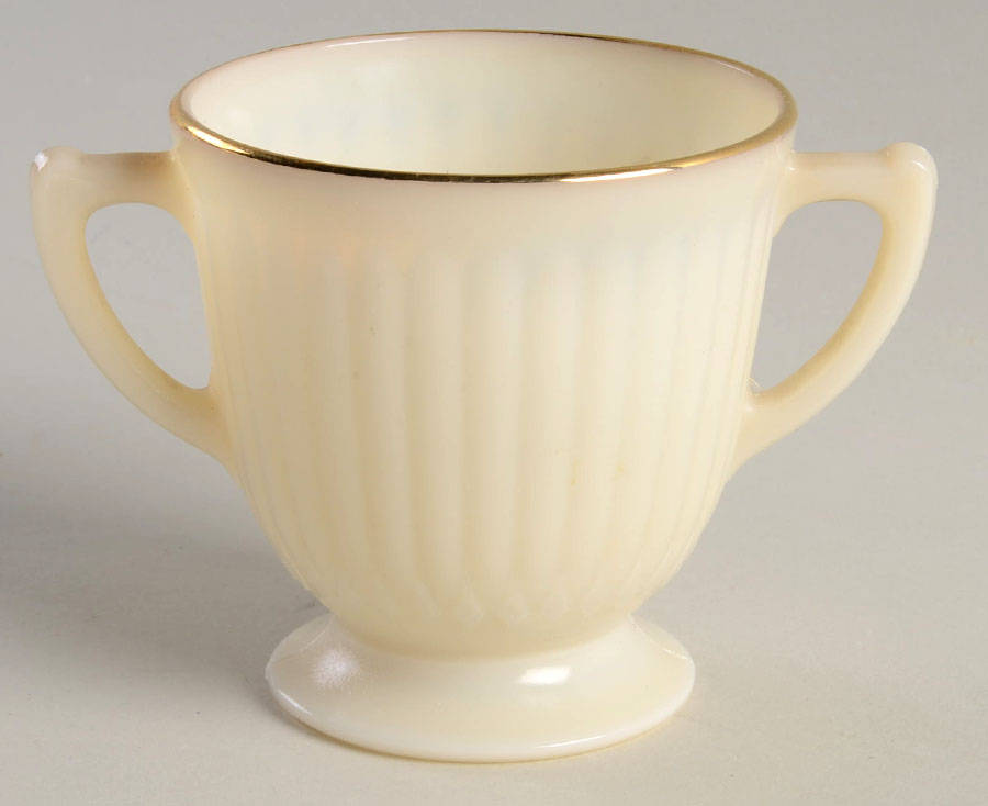 Petalware Cremax (Gold Trim) Open Sugar by MacBeth-Evans-1