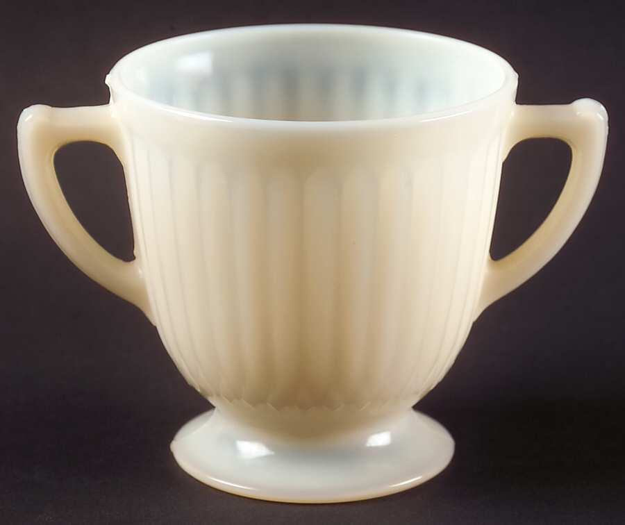Petalware Cremax (Beige) Footed Open Sugar by MacBeth-Evans-1