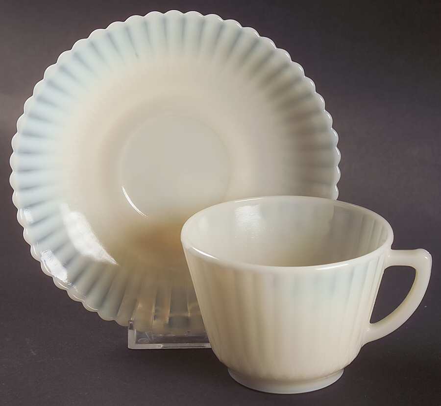 Petalware Cremax (Beige) Cup & Saucer Set by MacBeth-Evans-1