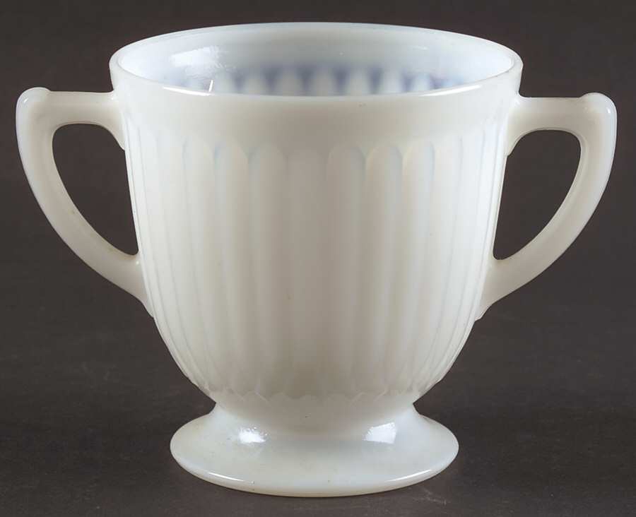 Petalware Monax (White) Footed Open Sugar by MacBeth-Evans-1