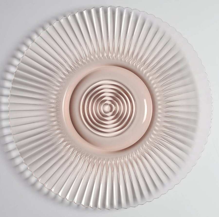 Petalware Pink 11" Salver Plate by MacBeth-Evans-1