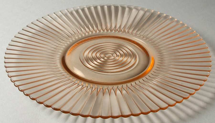 Petalware Pink 10" Salver Plate by MacBeth-Evans-1