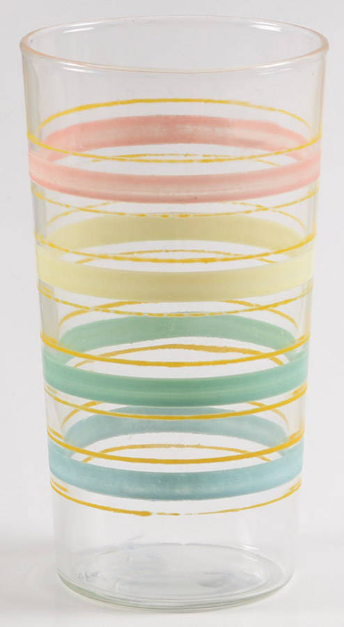 Petalware Monax White Pastel Decorations 8 Oz Flat Tumbler by MacBeth-Evans-1