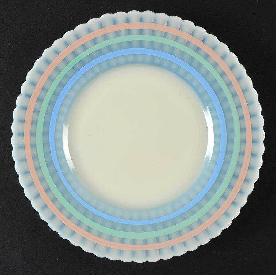 Petalware Monax White Pastel Decorations Bread & Butter Plate by MacBeth-Evans-1