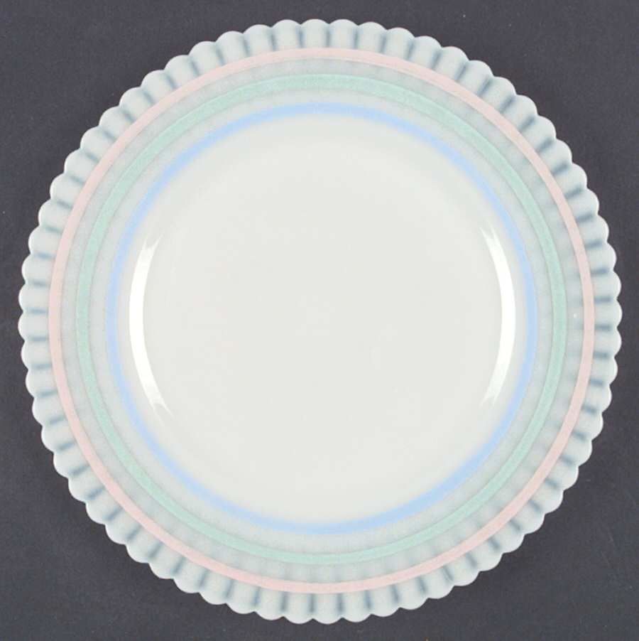 Petalware Monax White Pastel Decorations Dinner Plate by MacBeth-Evans-1