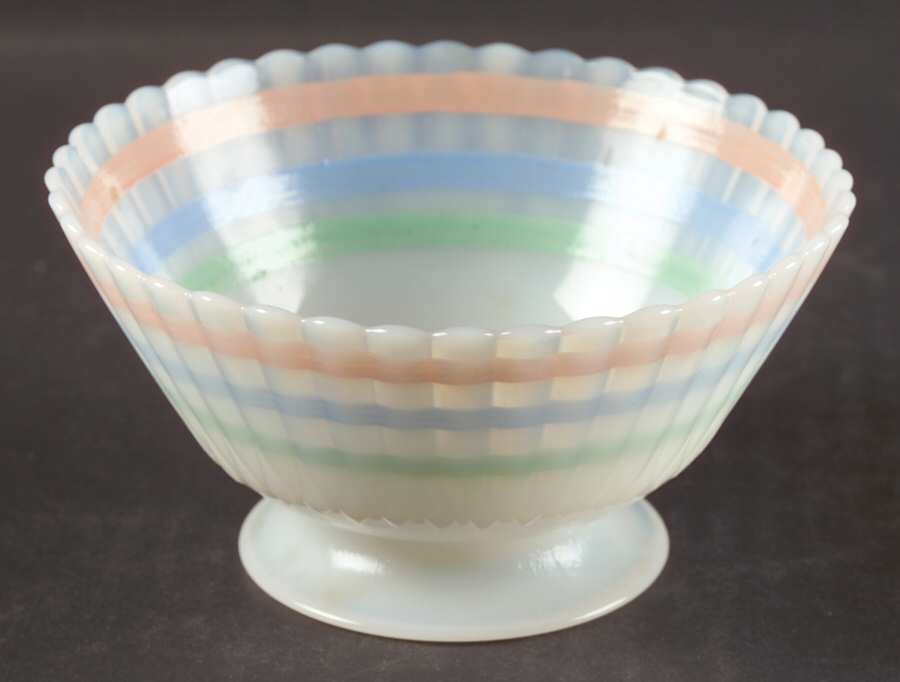Petalware Monax White Pastel Decorations Low Sherbet by MacBeth-Evans-1