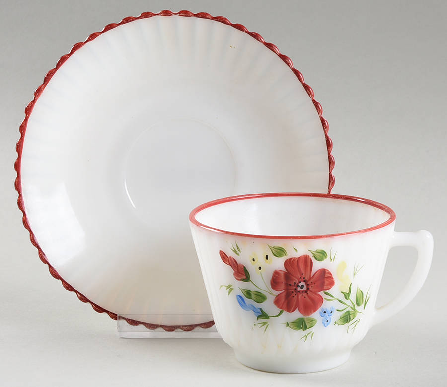 Petalware Mountain Flowers Cup & Saucer Set by MacBeth-Evans-1