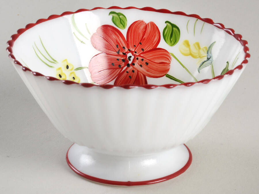 Petalware Mountain Flowers Low Sherbet by MacBeth-Evans-1