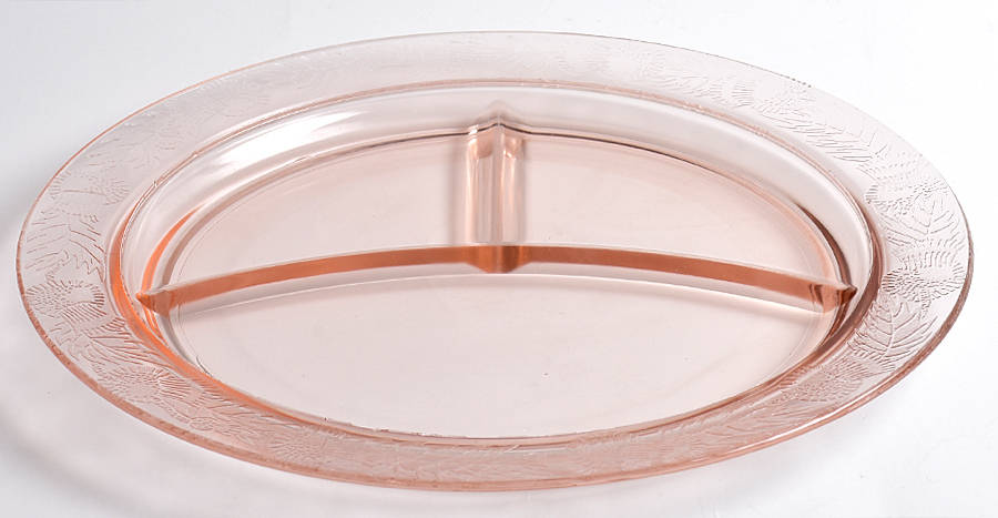 Thistle Pink Grill Plate by MacBeth-Evans-1