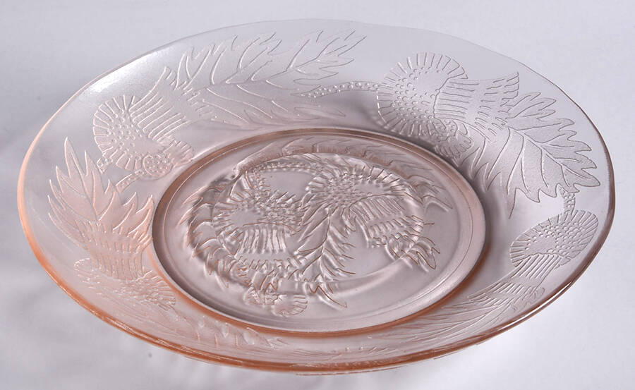 Thistle Pink Saucer Only by MacBeth-Evans-1