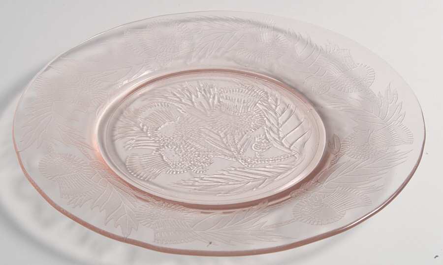 Thistle Pink Luncheon Plate by MacBeth-Evans-1